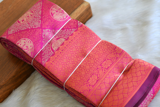 Pink Swan-elephant art silk saree dj-42690