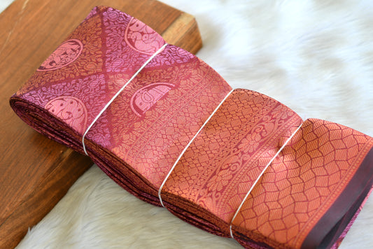 Magenta pink Swan-elephant art silk saree dj-42694