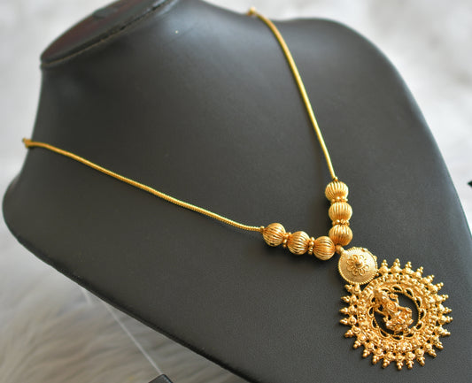 Gold tone kerala style lakshmi necklace dj-45825