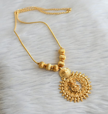 Gold tone kerala style lakshmi necklace dj-45825