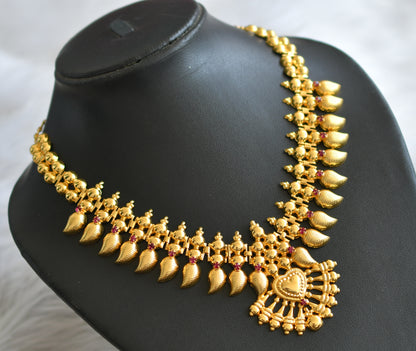 Gold tone pink mango kerala style necklace dj-45830