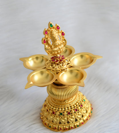 Matte finish kemp-green lakshmi peacock Diya/Deepam dj-44049