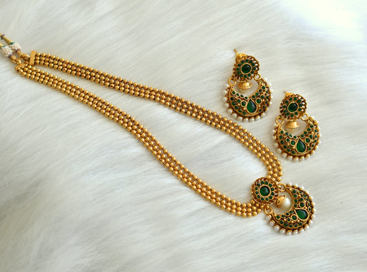 Antique ball chain green bali short haar set dj-16567