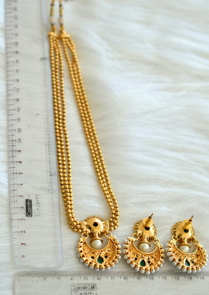 Antique ball chain green bali short haar set dj-16567