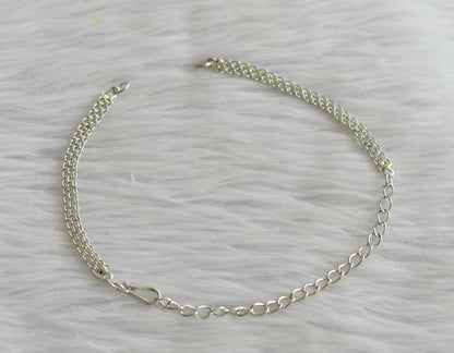 Silver tone necklace back chain dj-45854