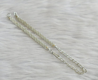 Silver tone necklace back chain dj-45854