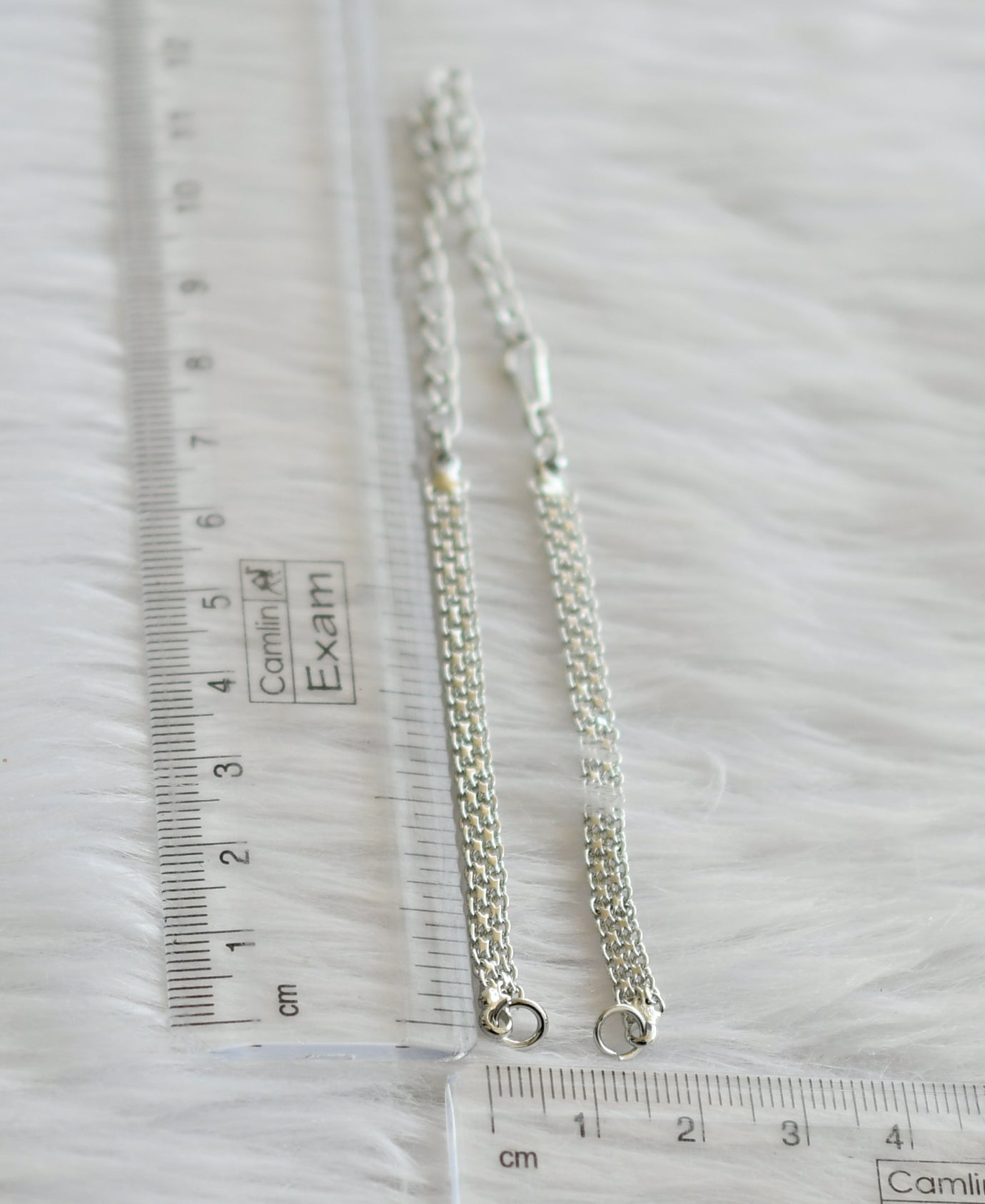 Silver tone necklace back chain dj-45854