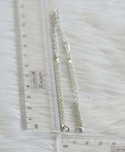 Silver tone necklace back chain dj-45854