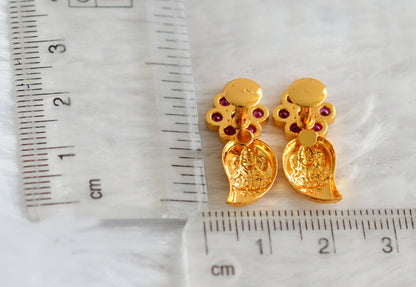 Gold look alike ad pink mango lakshmi earrings dj-49357