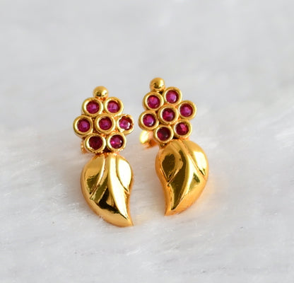 Gold look alike ad pink mango earrings dj-49356