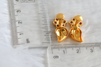 Gold look alike ad pink mango earrings dj-49356