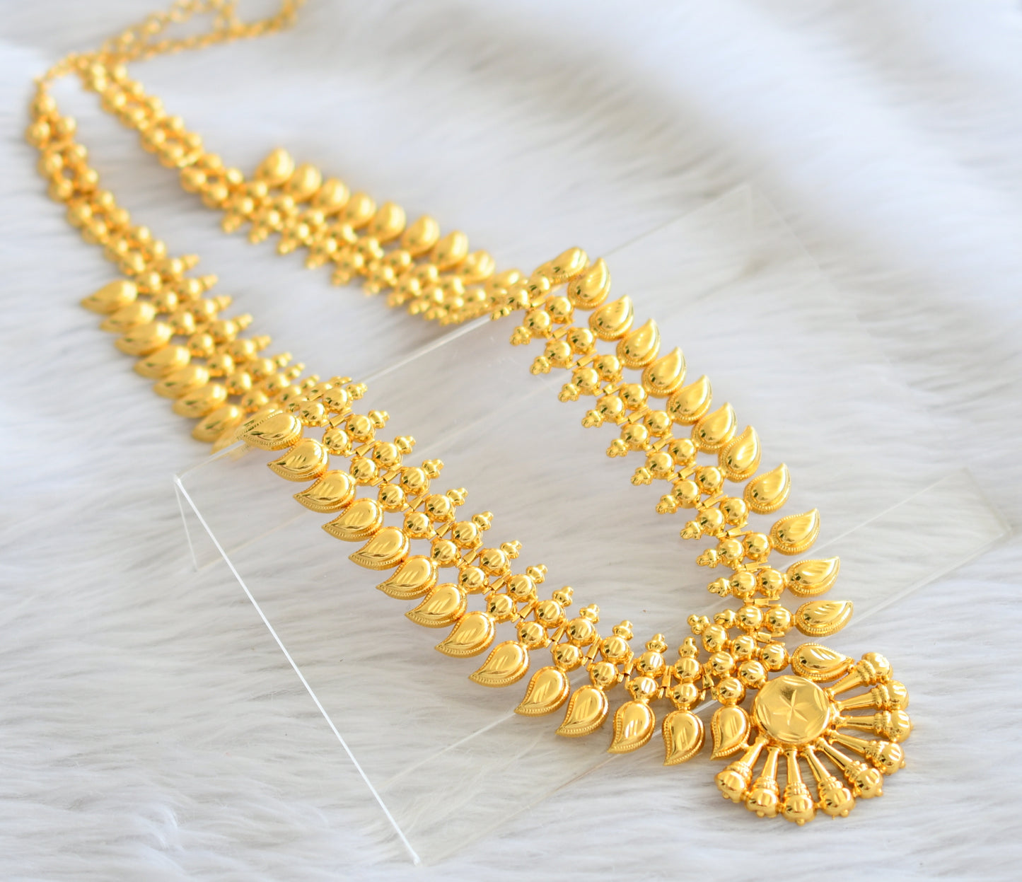 Gold tone kerala style mango haar dj-44123