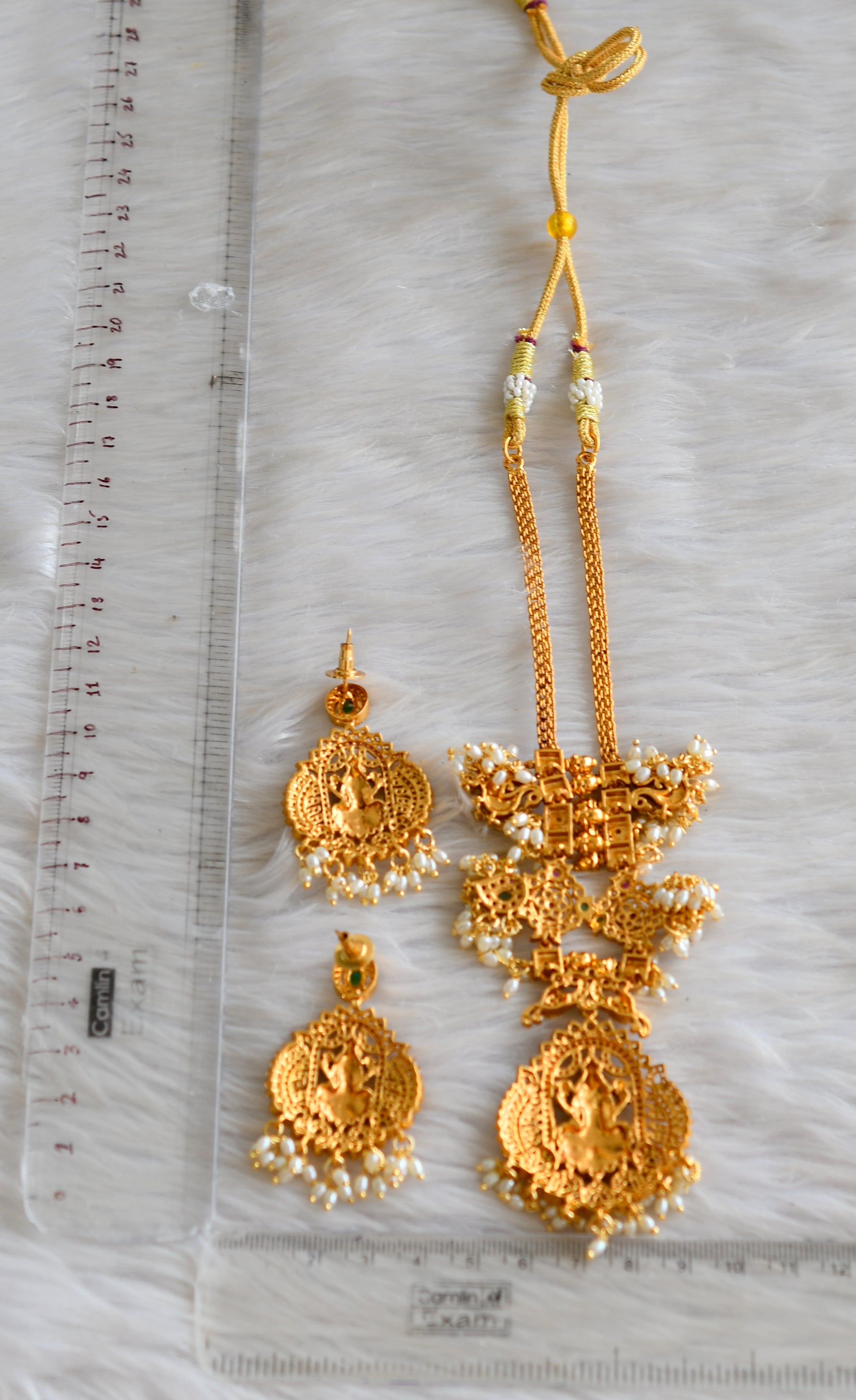 Amazing jewelry様 DREAMJWELL - Beautiful Kemp-green Flower Designer Necklace Set