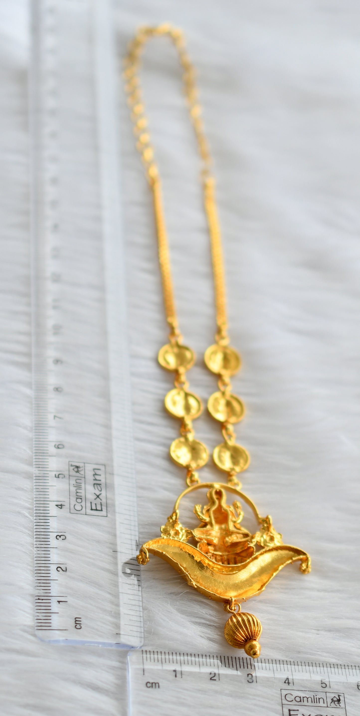 Gold tone Lakshmi coin necklace dj-42624