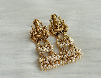 Matte finish gold look alike lakshmi haar set dj-32709