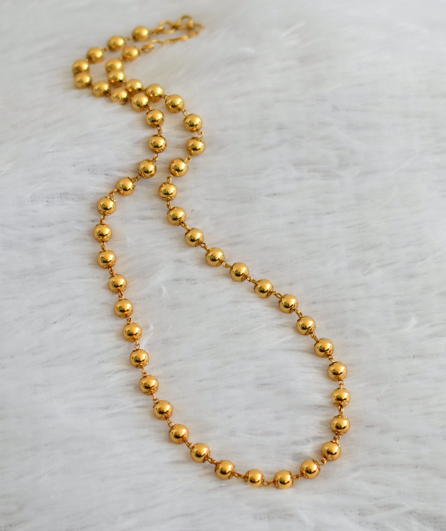 Gold tone ball chain for pendant dj-47590