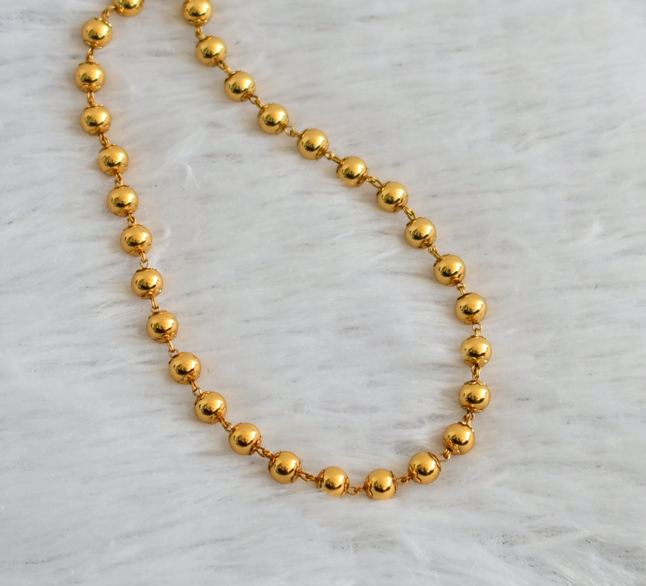 Gold tone ball chain for pendant dj-47590