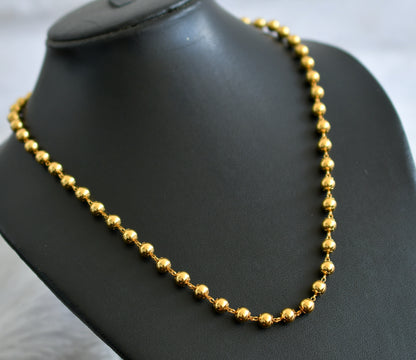 Gold tone ball chain for pendant dj-47590