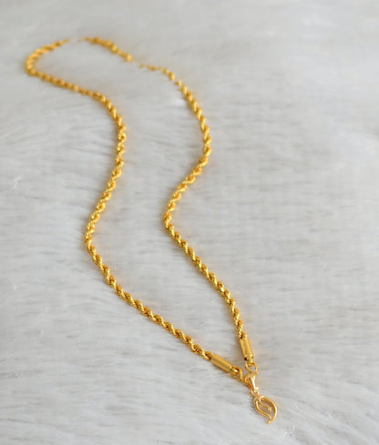 Gold tone 18 inches rope chain with mango pendant dj-47602