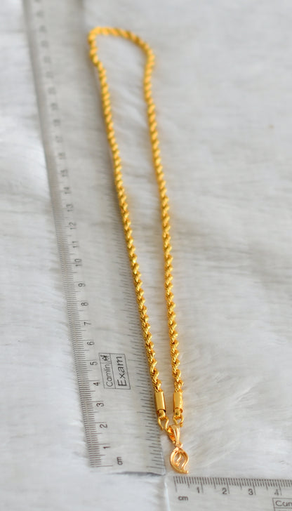 Gold tone 18 inches rope chain with mango pendant dj-47602