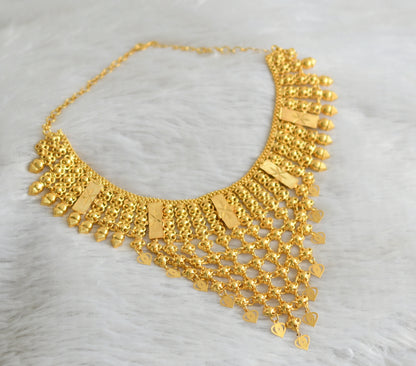 Gold tone kerala style necklace dj-47616