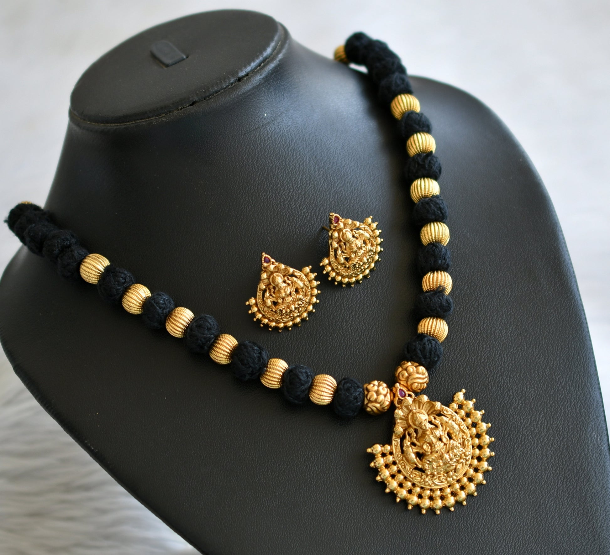 Black Thread Gold Necklace With Price Black Thread Necklace With