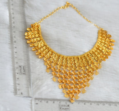 Gold tone kerala style necklace dj-47616