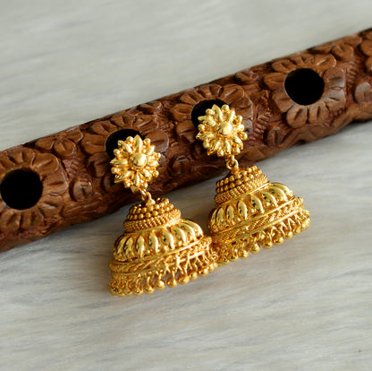 Gold tone kerala style jhumkka dj-42802