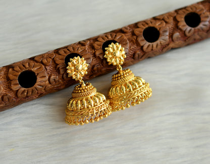 Gold tone kerala style jhumkka dj-42802