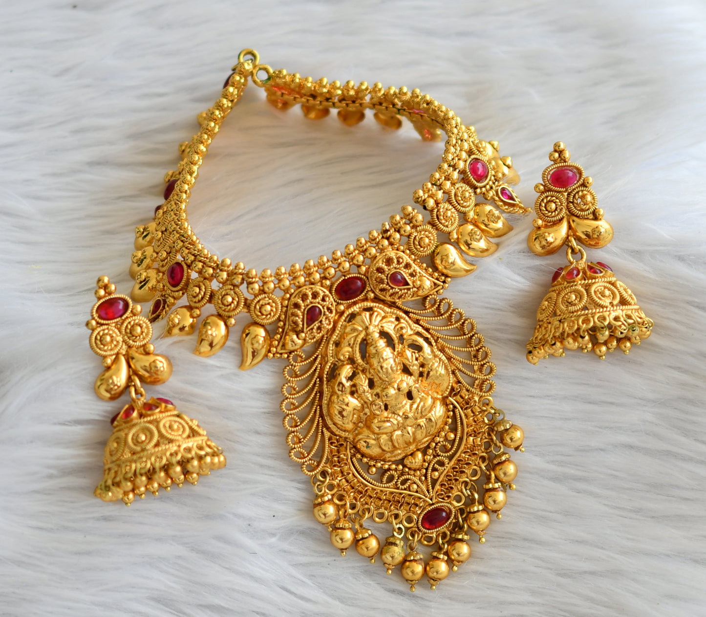 Antique Kemp Lakshmi-mango Necklace Set DJ33559