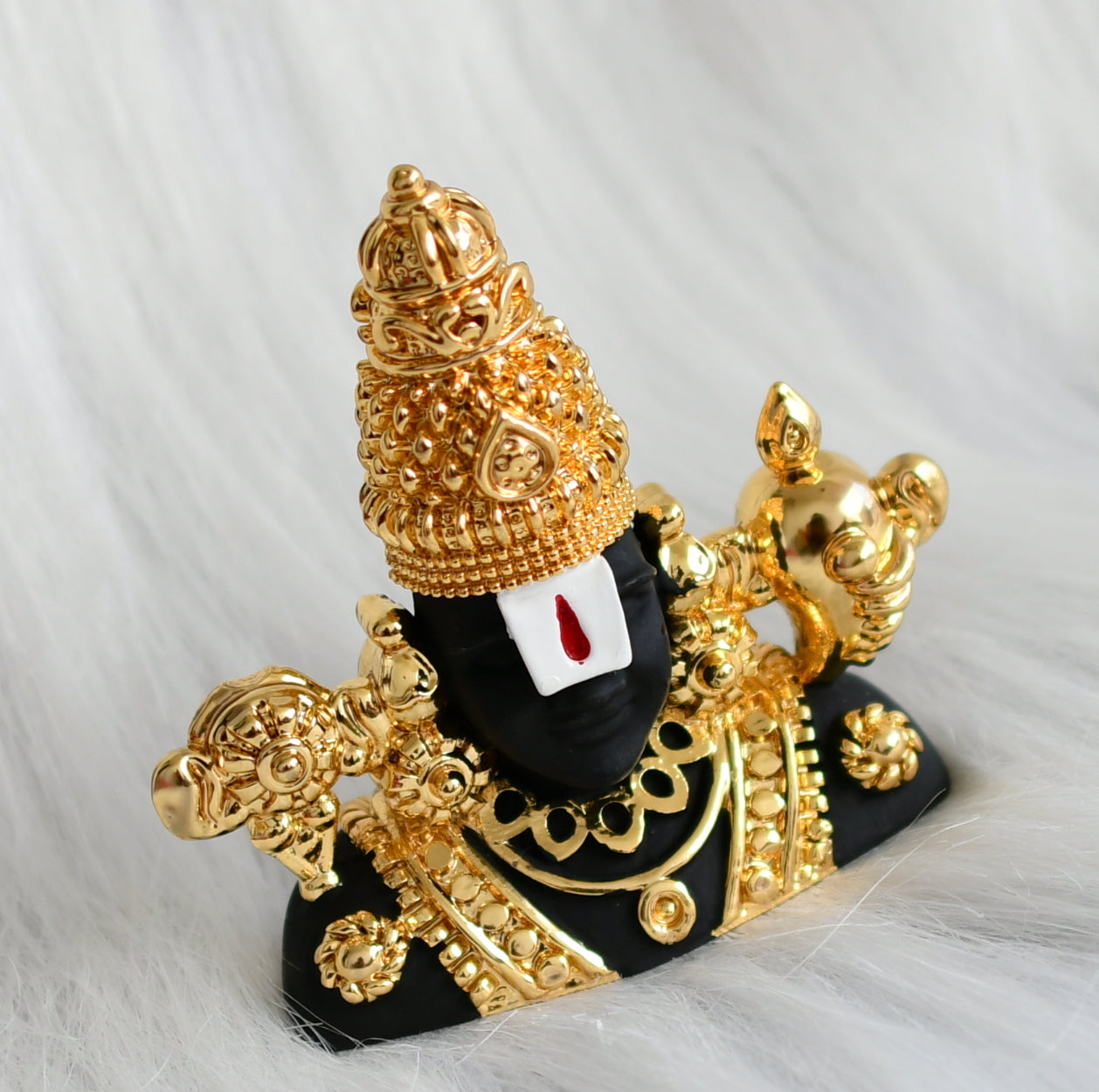 Gold tone sri balaji idol/vigraham dj-44256