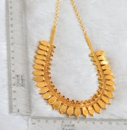 Gold tone Pink-green Nagapadam Kerala Style Necklace DJ21141