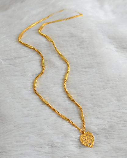 Gold tone Om pendant with chain dj-35586