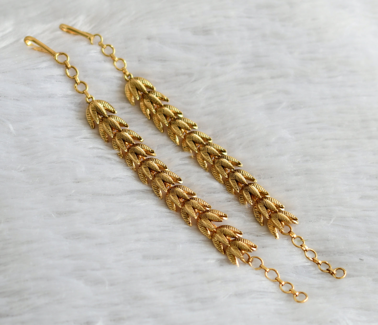 Antique gold tone lotus ear side chain dj-47733