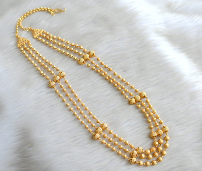 Gold tone multilayer ball chain/necklace dj-42886