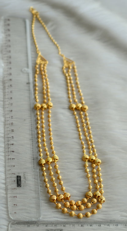 Gold tone multilayer ball chain/necklace dj-42886