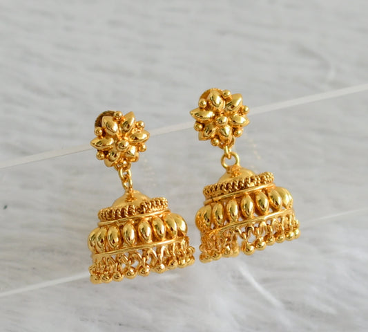 Gold tone Kerala style jhumkka dj-40831