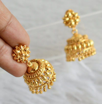 Gold tone Kerala style jhumkka dj-40831