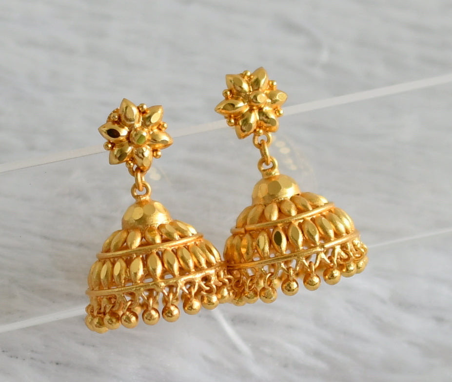 Gold tone Kerala style jhumkka dj-40925