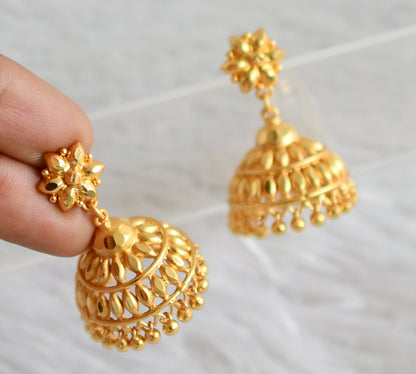 Gold tone Kerala style jhumkka dj-40925