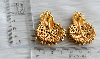 Matte finish kemp cluster ganesha big earrings dj-44398