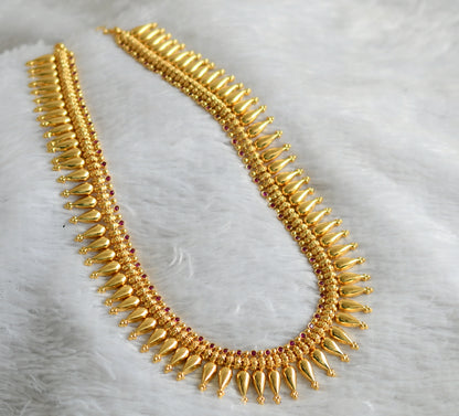 Gold look alike ad pink stone mulla mottu haar dj-47797