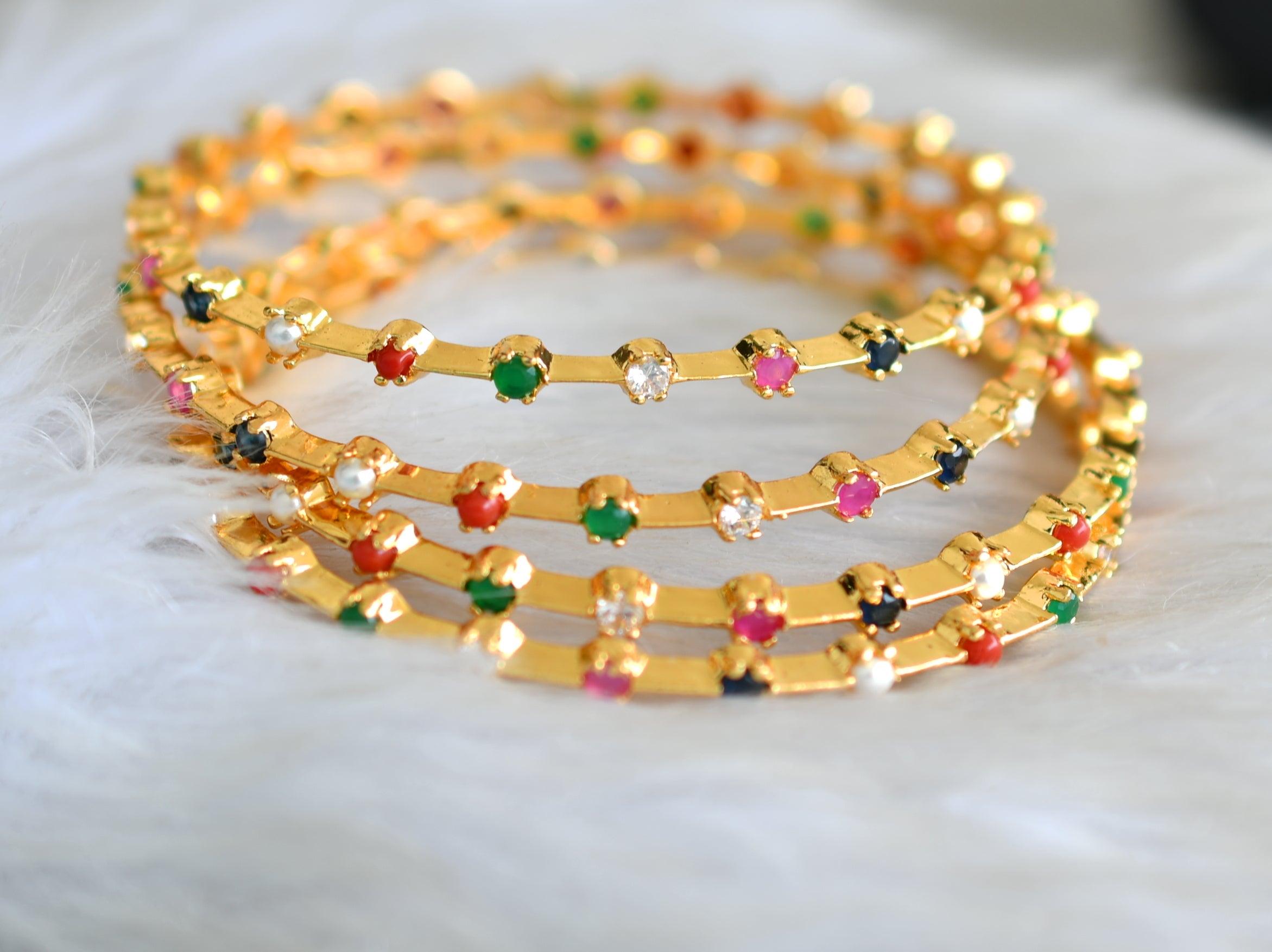 Navaratna bangles design on sale gold