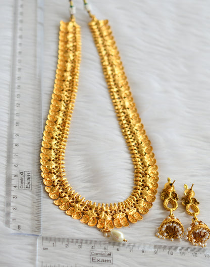 Antique gold tone pearl stone mango haar set dj-44460