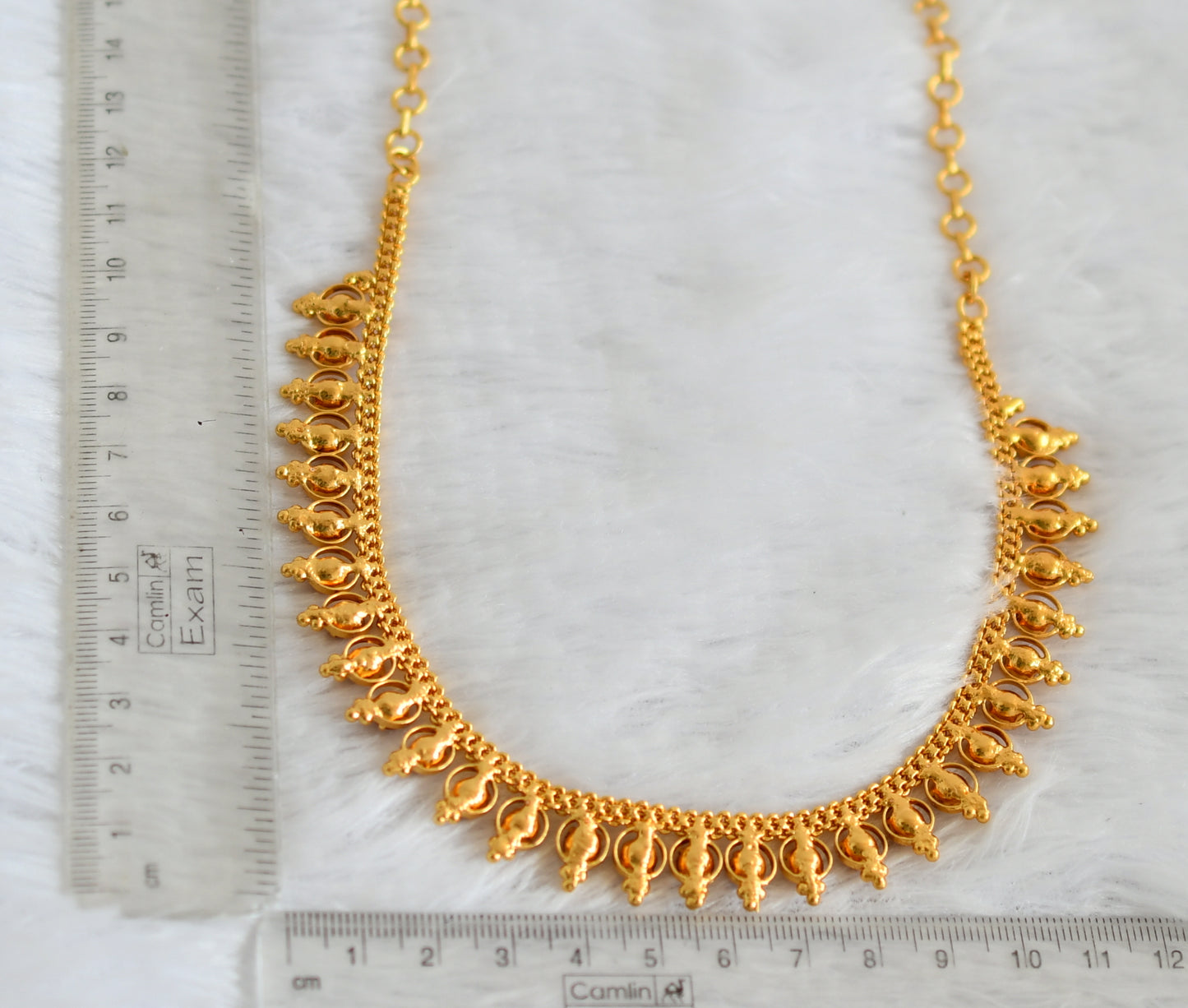 Gold tone South Indian style  coral necklace dj-49875