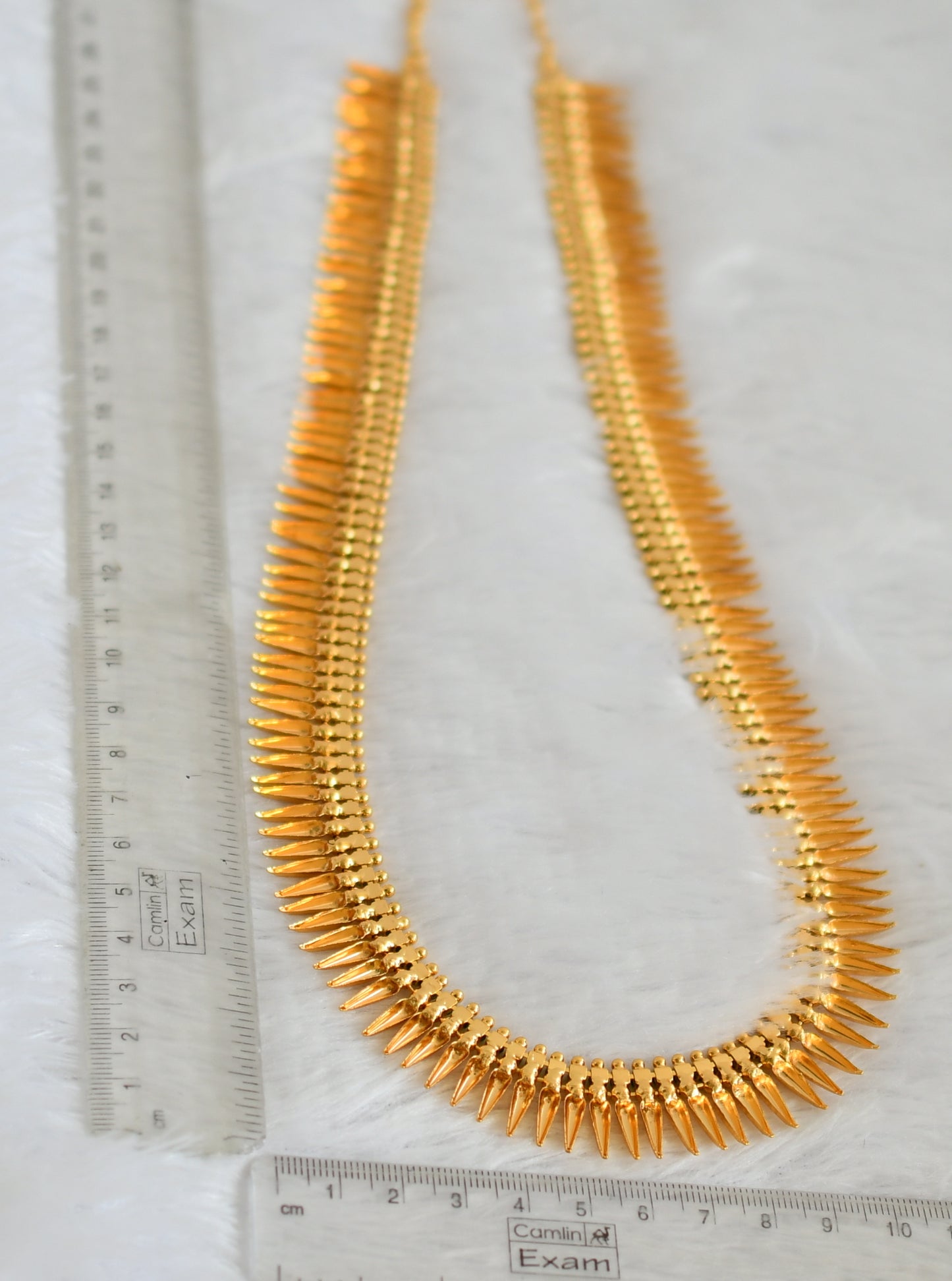 Gold tone emerald stone mulla mottu kerala style haar dj-49888