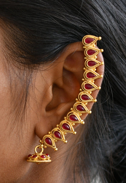 Antique Kemp Ear Cuff With small Jhumkka-dj04062