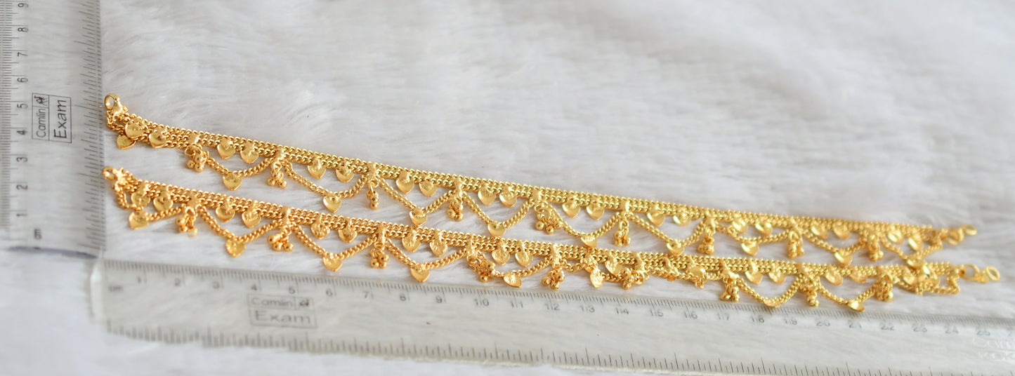 Gold tone heart anklets dj-48036