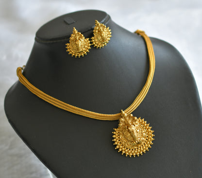 Matte finish lakshmi choker necklace set dj-46500