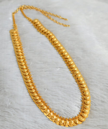 Gold tone mango-lakshmi coin reversible haar dj-48104